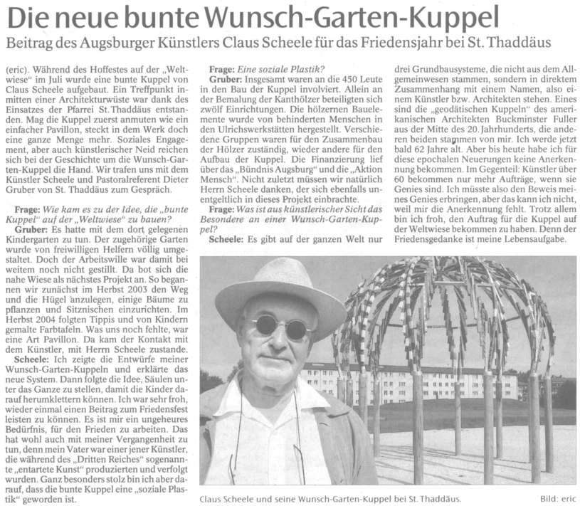 Presse Augsburger Allgemeine Zeitung vom 17.08.05